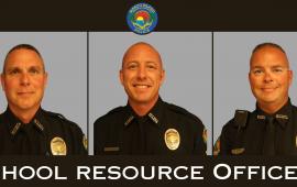 school resource officers from right to left, George Guyer, Richard McElroy and Paul Ashby