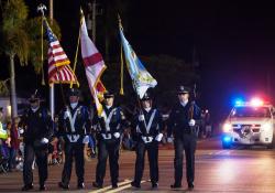 Honor Guard in Christmas Parade 2013