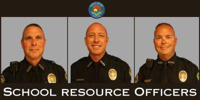 school resource officers from right to left, George Guyer, Richard McElroy and Paul Ashby
