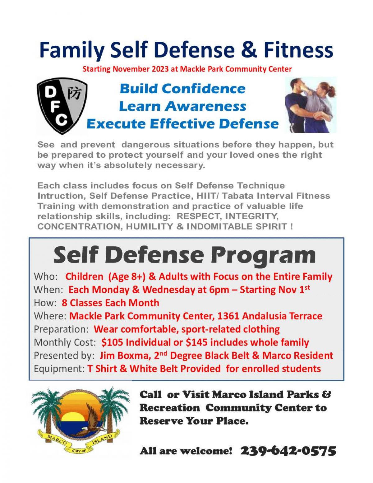 Self Defense and Fitness Classes